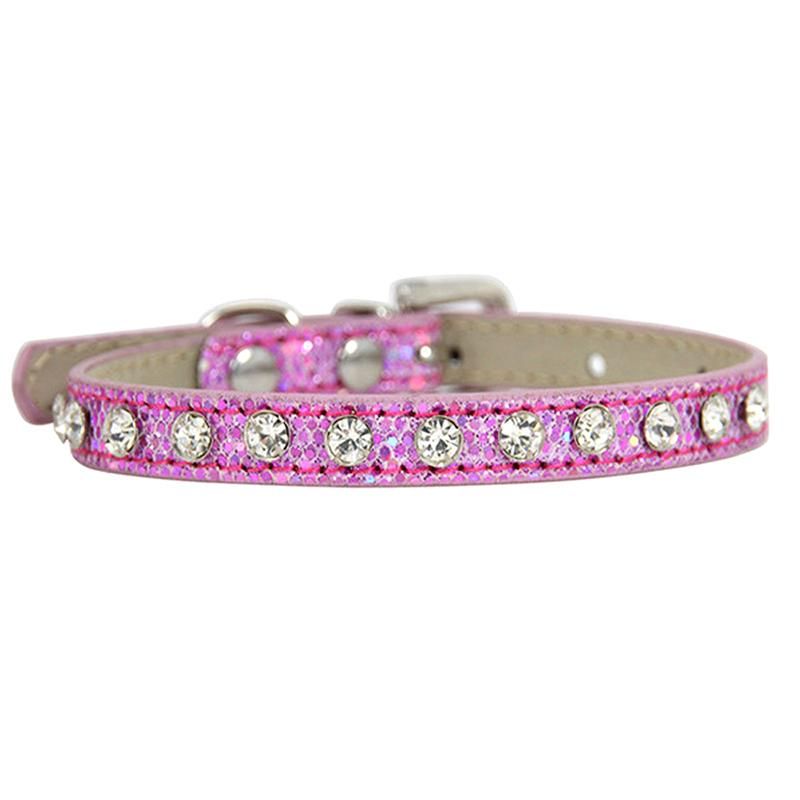 rosa com rhinestone xs