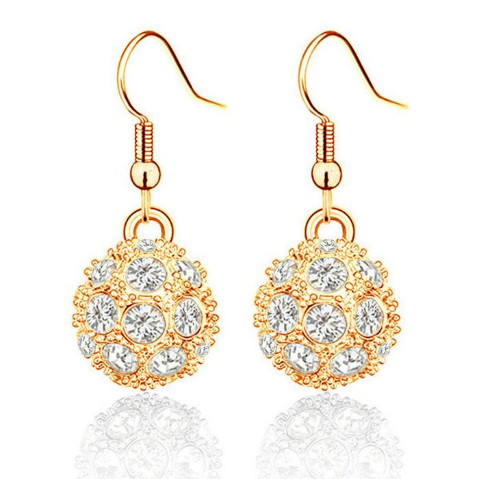 Wholesale Stunning 18K Gold Filled Fashion Chandelier Earrings Women's Gift