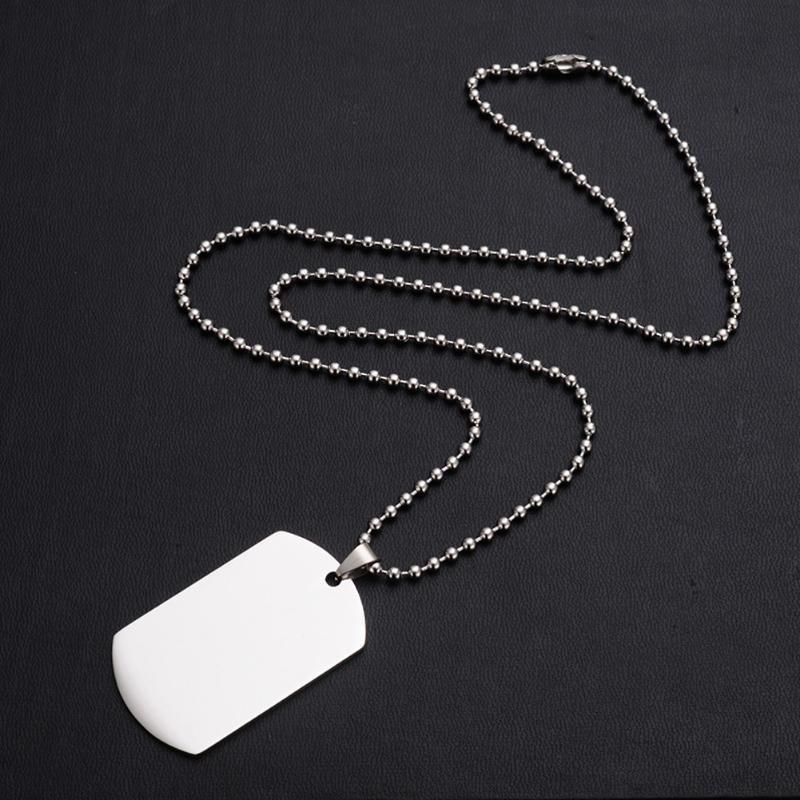depositar Montón de Deseo Collares colgantes para hombre Etiquetas de ejército militar Etiquetas Collar  de cadena para hombres Mujeres Punk