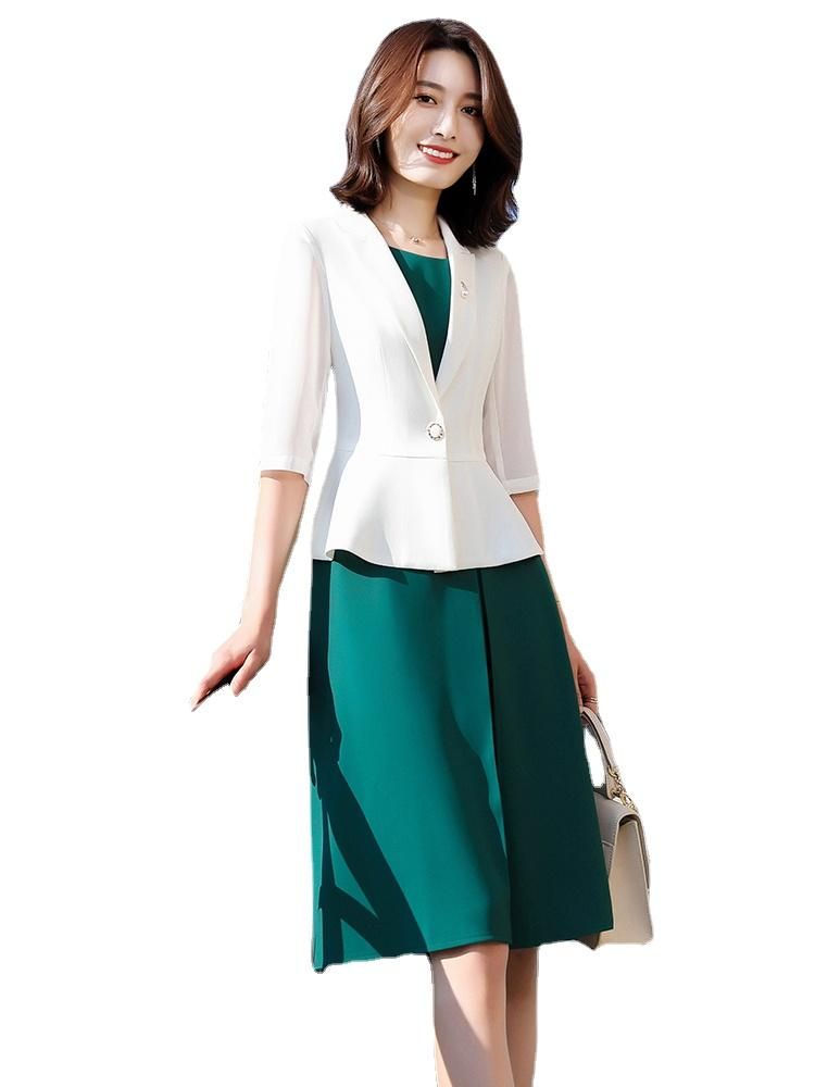 Two Piece Dress Elegant Skirt Suit 