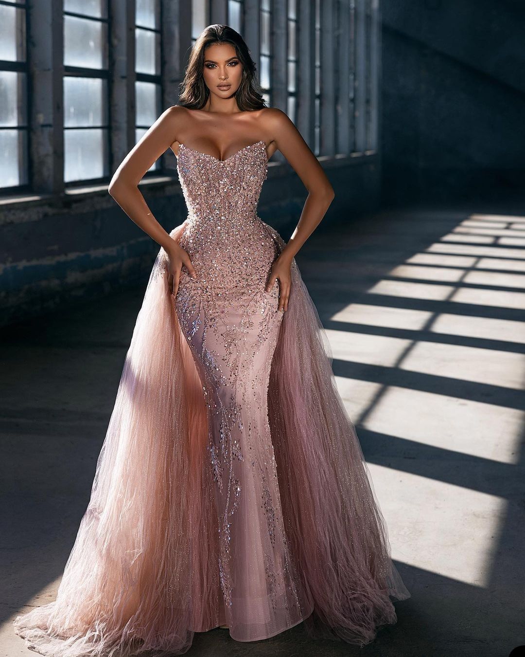 Rose gold dress wedding guest deals
