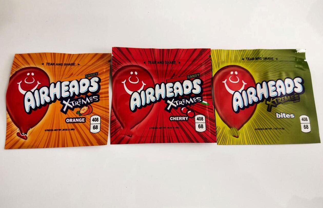 Wholesale Airheads Gasheads Xtremes Edible Mylar Packaging Bags Bites