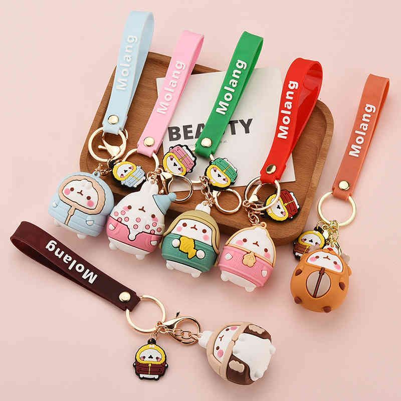 Korean Fashion Rabbit Keychains Cute Sweet Heart Bunny Car Key Chain