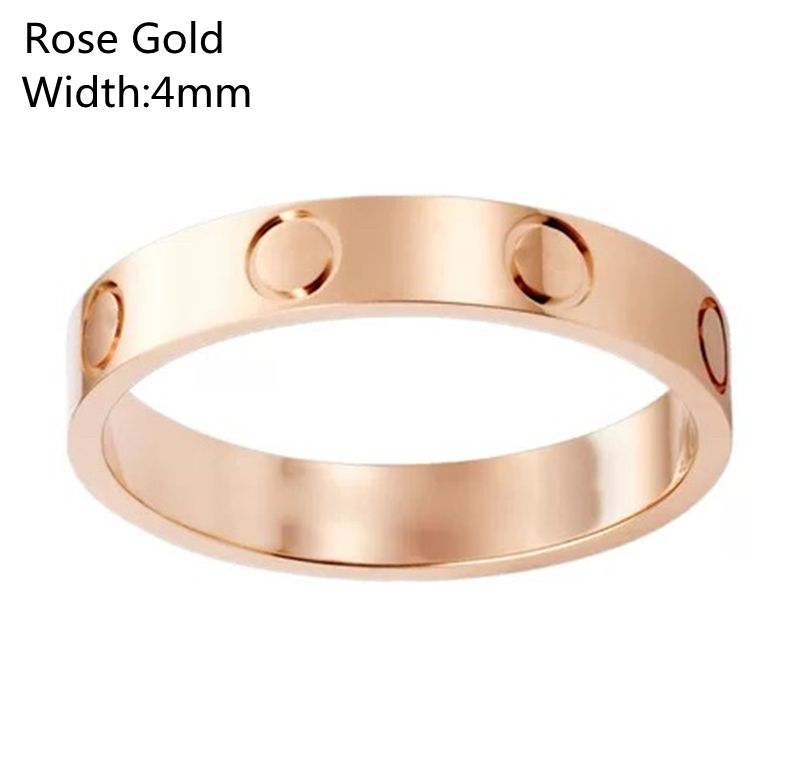 4mm Rose Gold No Diamond