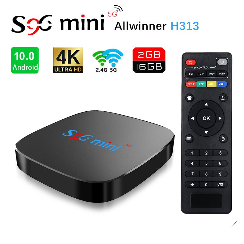 Tv Box Set Top Boxes 2.4G 5G Build 2Gb 16Gb 4K S96 Mini