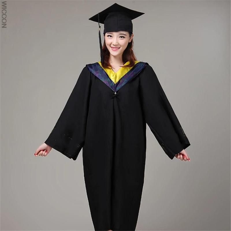 Conjuntos De Ropa Uniformes De Graduación De La Universidad Uniformes De La  Escuela Secundaria Equipo De Clase Vestido Académico De Ropa Para Adultos  Bachelor Robes + Conjunto De Sombrero De 17,1 € | DHgate