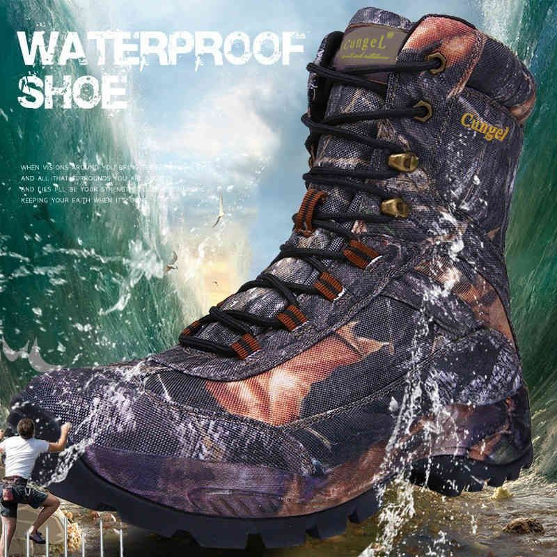 zapatillas de senderismo botas militares de caza botas de Trekking de montaña al aire libre Cungel-Botas de senderismo impermeables para hombre 100% de invierno zapatillas de senderismo botas militares de caza botas de Trekking de montaña al aire libre Cungel-Botas de senderismo impermeables para hombre 100% de invierno