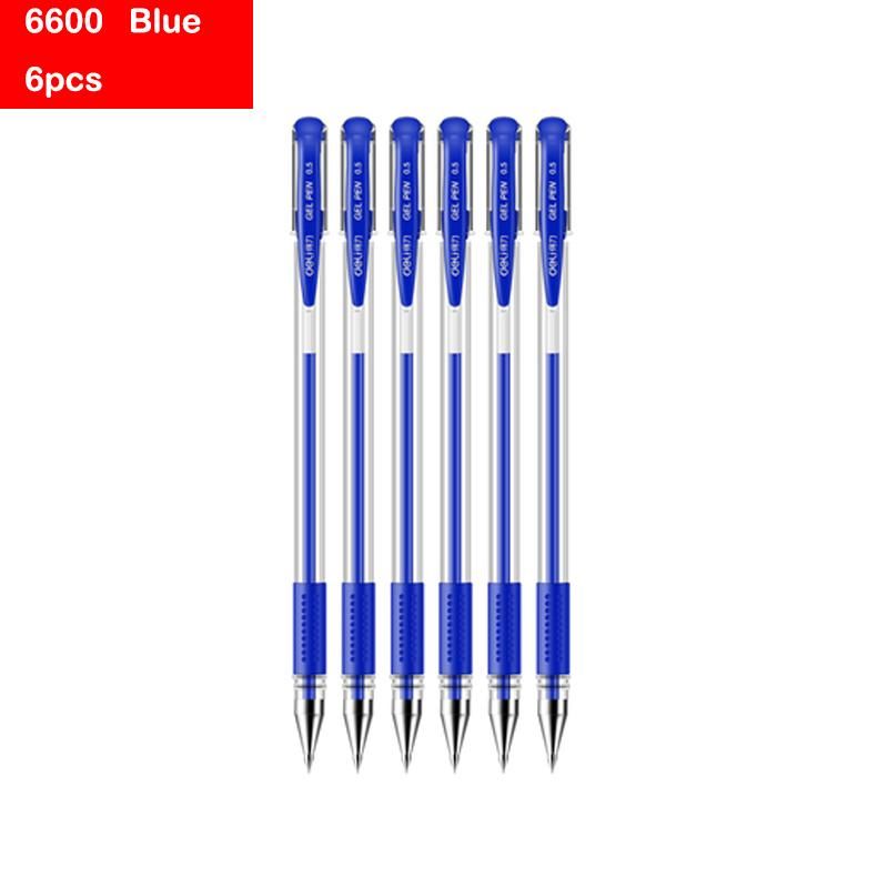 Mavi 6 adet jel kalem çok renkli
