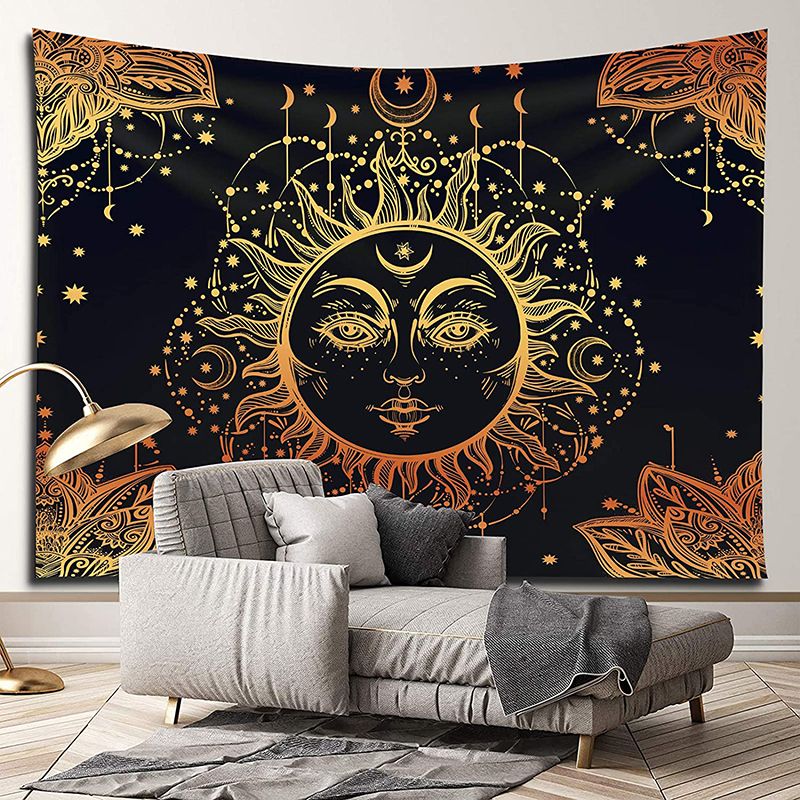 Psychedelic Sun Moon Tapestry Home Wall Hanging Art Decor Black And Golden Mystic Mandala Tapestries For Dorm Bedroom Living Room Australia 21 From Waroom Au Au 9 7 Dhgate Australia