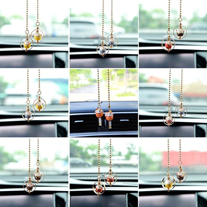 Lucky Cat Car Hanging Pendant Charm Good Luck Wealth Safety FengShui Lucky Cat Car Hanging Pendant Charm Good Luck Wealth Safety FengShui