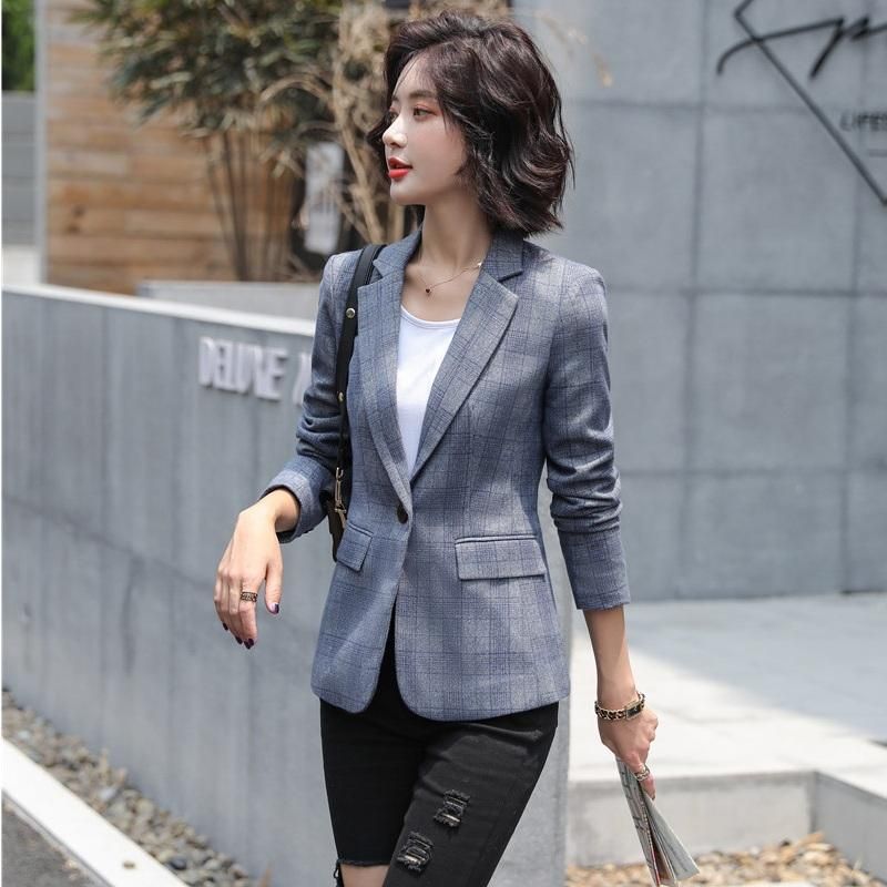 Compra Damas De Alta Calidad Casual Blazer Mujer Abrigo Chaquetas Oficina  Trabajo Oficio Ropa Femenina Ol Styles Trajes De Mujer Blazers Barato |  Entrega Rápida Y Calidad | Es.Dhgate