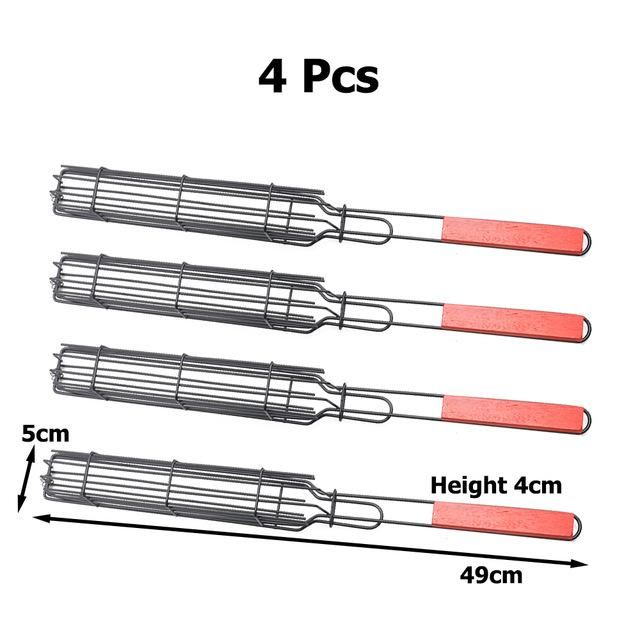 4pcs cesta de grelhados