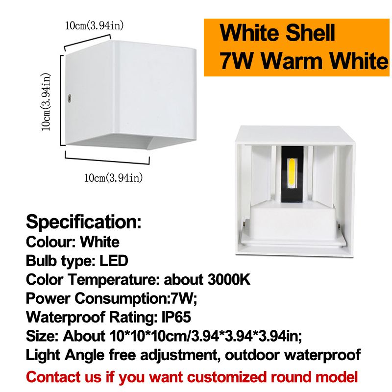 Witte shell 3000k warm wit 7W 3.9 inch