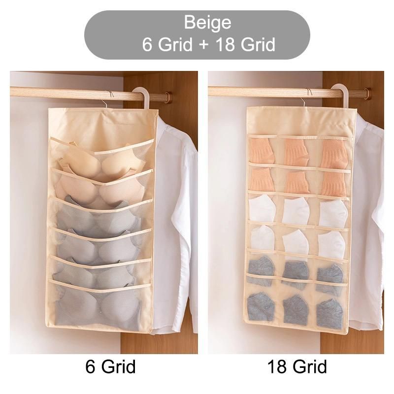 Beige 6 och 18 rutnät