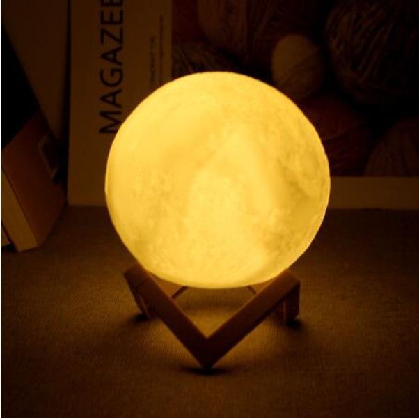 8cm 따뜻한 화이트 달 램프