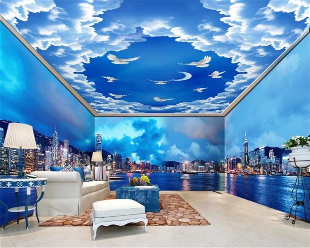 Wallpapers 3d Home Wallpaper For Living Room Hong Kong Night View Sea Surface Sky Whole House Wallpapers 3d Home Wallpaper For Living Room Hong Kong Night View Sea Surface Sky Whole House