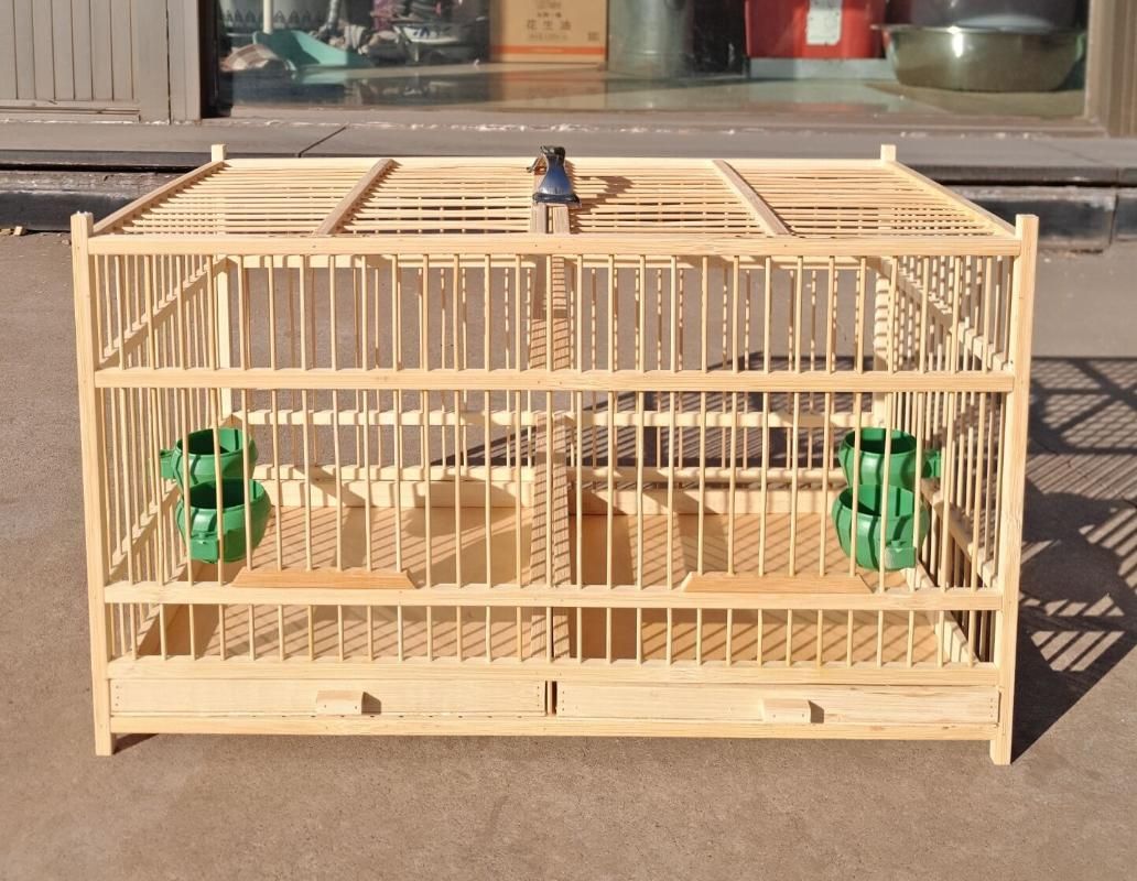 Jaulas pájaro grande bambú jaula 40 cm hecho mano nido transpirable nido tradicional