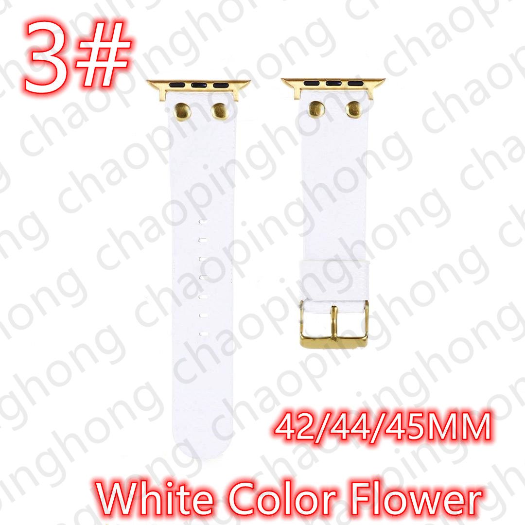 3#42/44/45/49mm White Flower V Logo