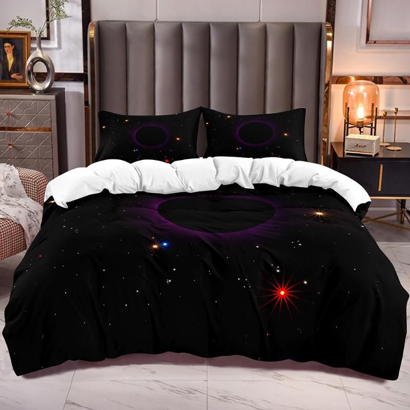 de ropa cama cubierta suave con planetas del universo de galaxia Imprimir
