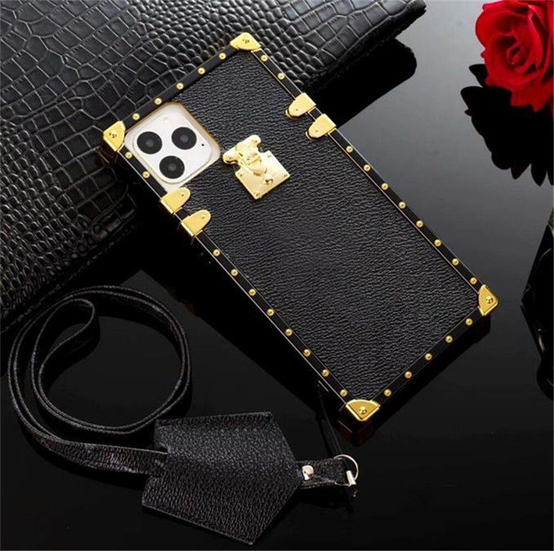 Luxury Designer Brand Phone Cases For IPhone 14 Plus 14 Pro Max 13Promax  12Pro 11 XR XSmax 7 8Plus 6S Girl Square Fur Mobile Cover Fashion PU  Leather Case With Strap From 6,64 €