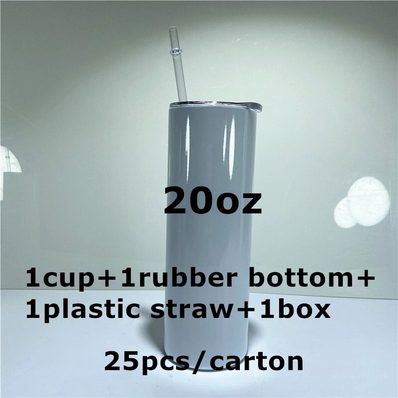 20oz with rubber bottoms&plastic straws