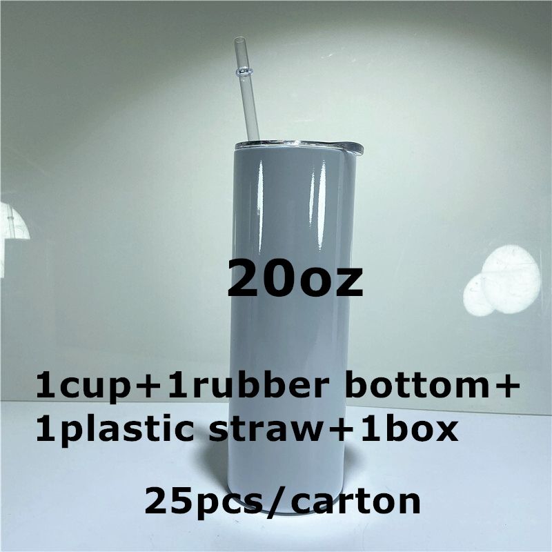 20oz met rubberen bottom plastic rietjes