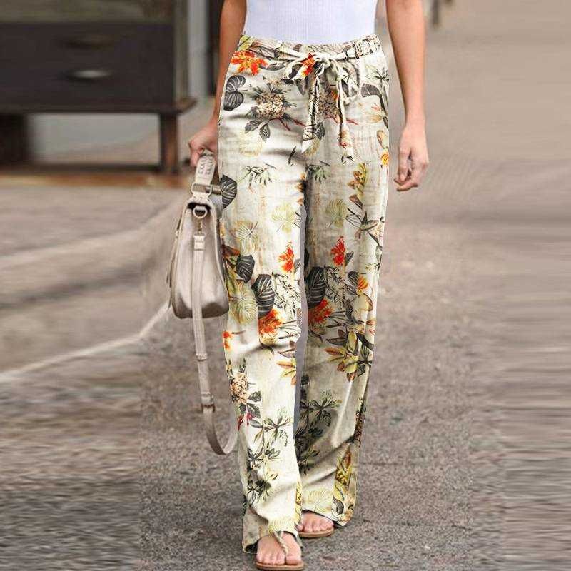 Compra Pantalones De Primavera Mujeres Impresas Pantalones Impresos Casual Cintura  Elástica Pantalon Palazzo Femenino Drawstring Nabo Plus Tamaño De Gran  Tamaño Coreano Q0801 Barato | Entrega Rápida Y Calidad | Es.Dhgate