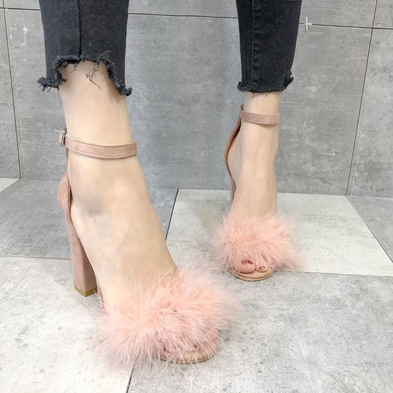 feather block heels