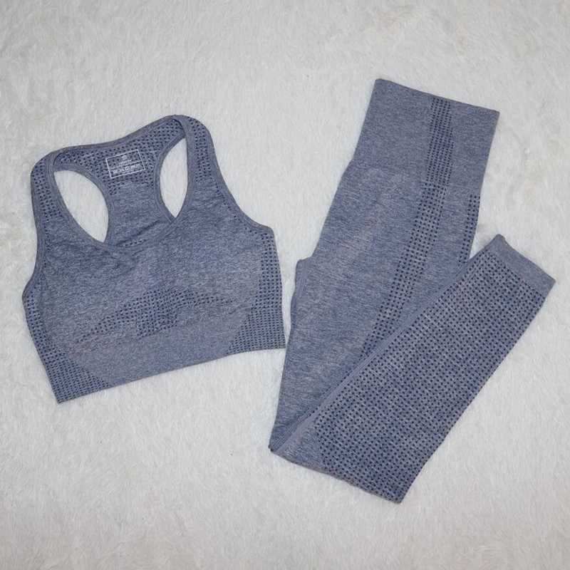 Gray Blue Bra Set