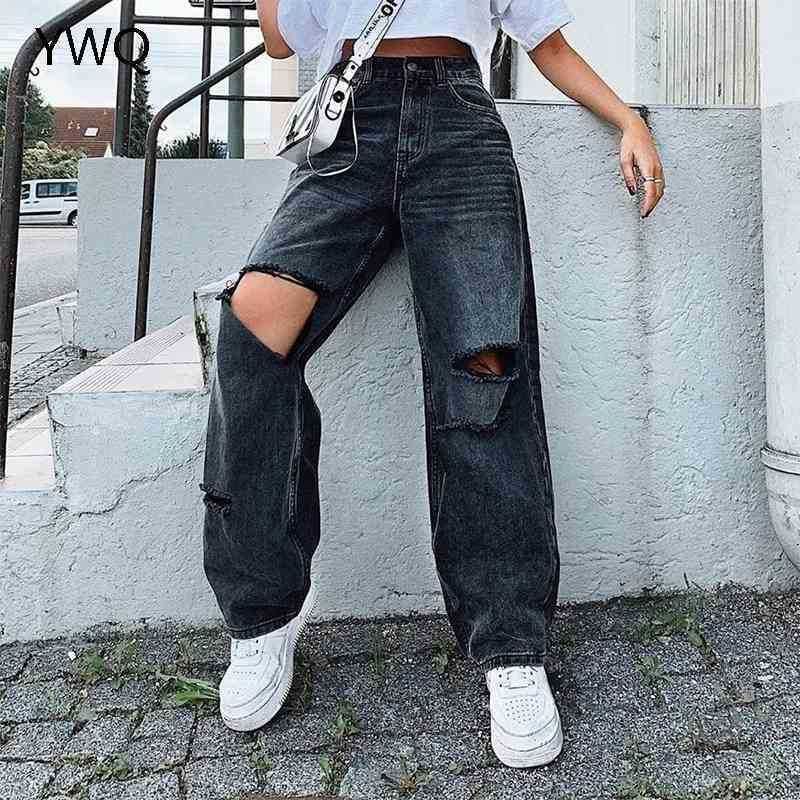 Compra Romada Mujeres Jeans Pierna Ancha Pantalones Largos De Carga Landas  Black Boyfriend Jeans Fashion Flow High Cintura Vintage Coreano Mujeres  Pantalones 210406 Barato | Entrega Rápida Y Calidad | Es.Dhgate