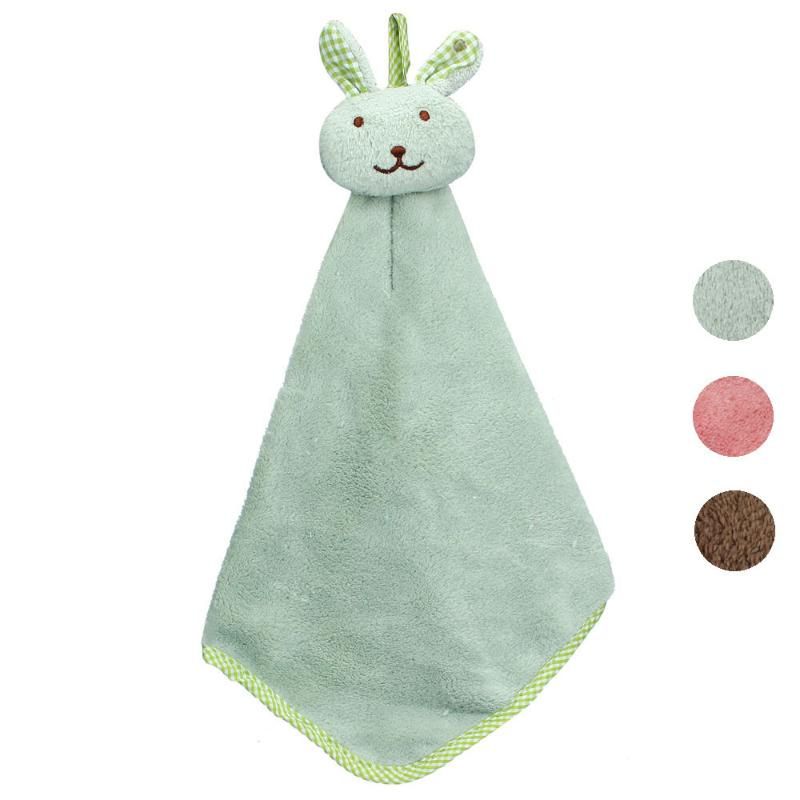 Hands Face Towel Happy Quick Dry Kitchen Cartoon Animal Hanging Cloth Soft Plush 