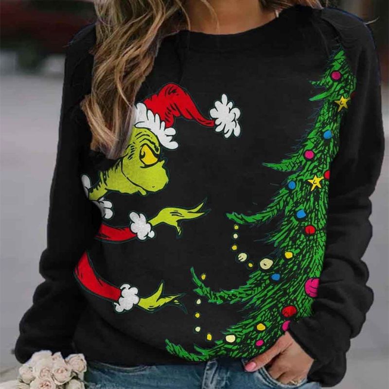 Acquistare Donne Con Cappuccio Autunno Divertente Grinch Stampa Con  Cappuccio Felpa Con Cappuccio Felpa Casual Lettera Casual Manica Lunga O  Neck Christmas Oversize Pullover Tops Tops Tees Hoody Economico | Consegna  Veloce