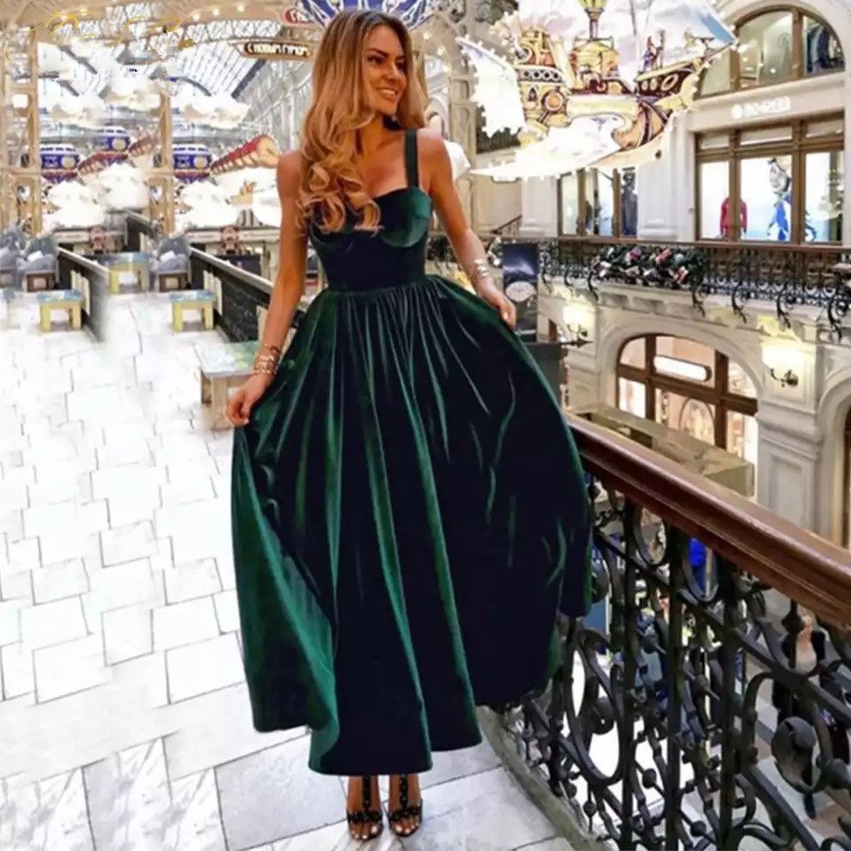 Emerald Green Velvet Prom Dresses 2022 