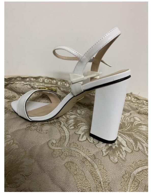 White 10cm heel