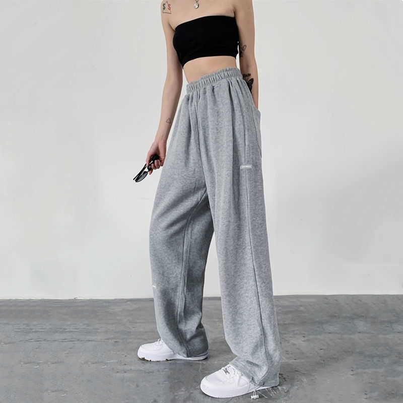 Compre Houzhou Gray Jogging Sweetpants Mujeres Baggy Coreano Moda Joggers  Entrenamiento Ancho Deportivo Pantalones De Gran Tamaño Pantalones De Gran  Tamaño Femenina Palazzo Q0801 A 14,49 € Del Yanqin03 | Es.Dhgate.Com
