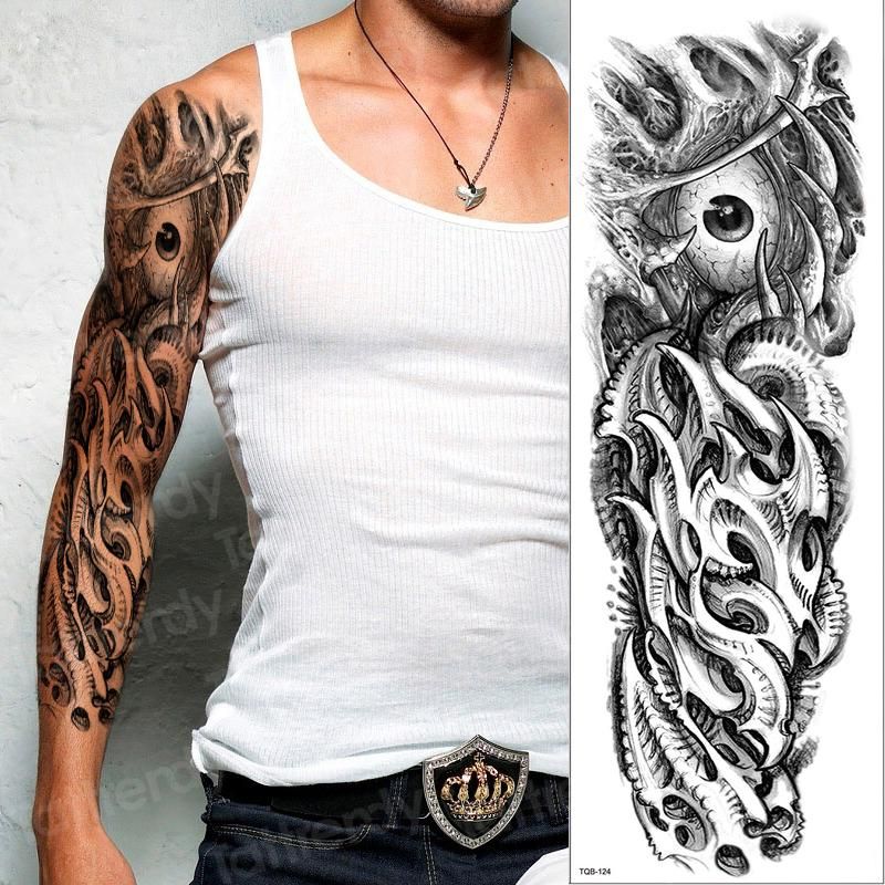 Temporary Tattoos Large Mechanical Waterproof Black Tattoo For Men Boys Sex Robot Arm Sleeve Machine Fake Decal Stickers Temporary Tattoos Large Mechanical Waterproof Black Tattoo For Men Boys Sex Robot Arm Sleeve Machine Fake Decal Stickers