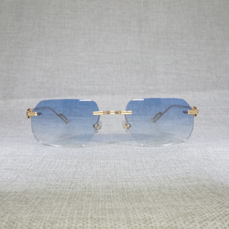 gold frame blue