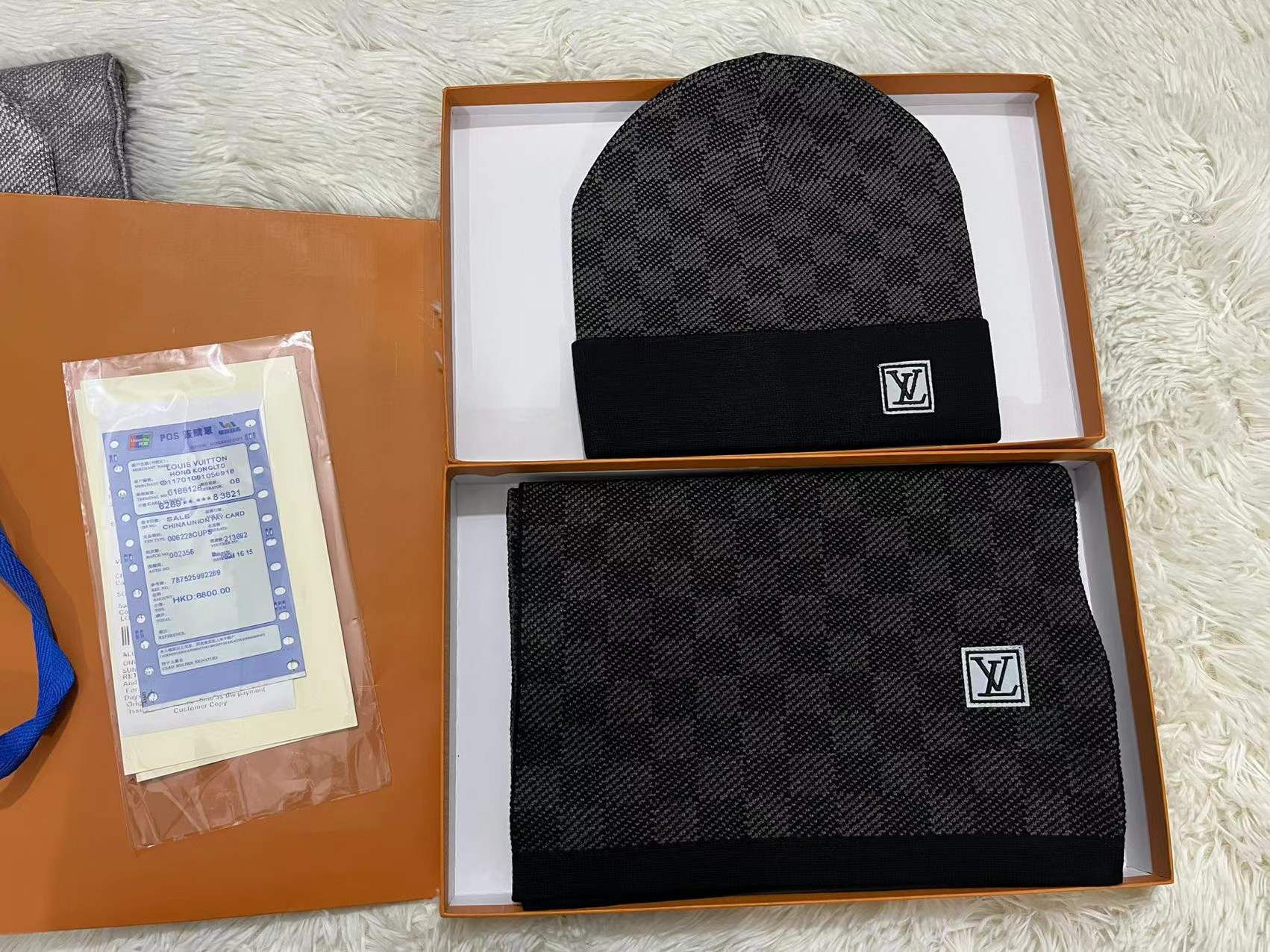 bufanda + sombrero / 1 caja