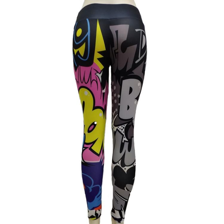 Pantalones de Yoga para mujer mallas estampadas elásticas de compresión p Pantalones de Yoga para mujer mallas estampadas elásticas de compresión p