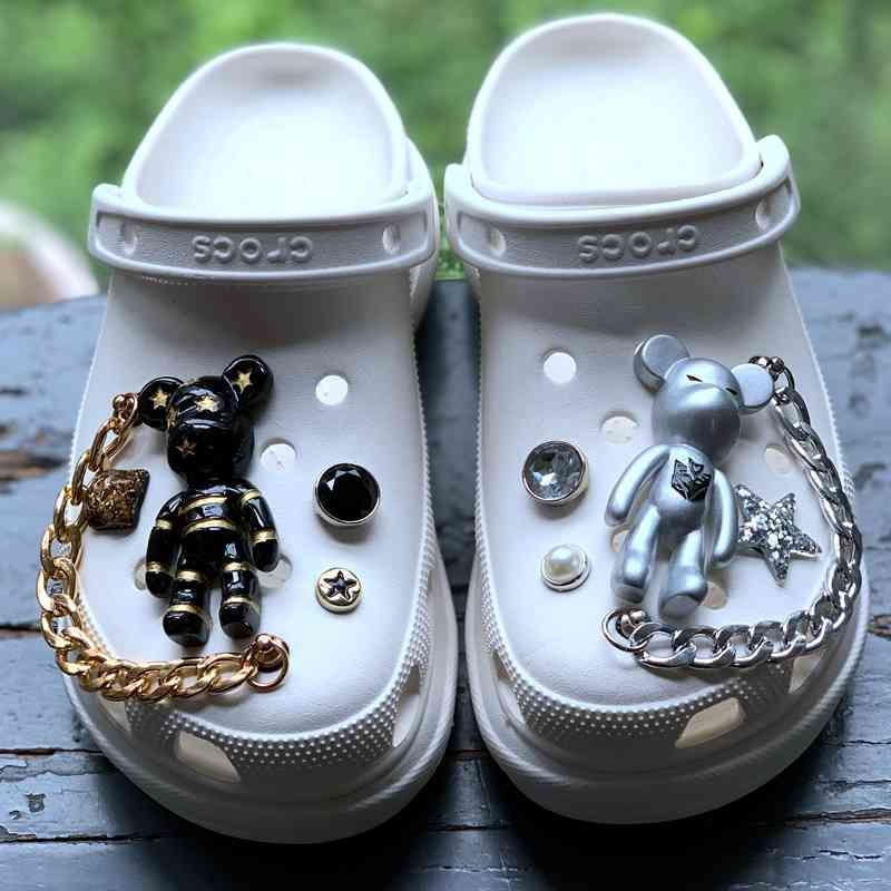 Shoe Metal Charms Crocs, Crocs Womens Shoes, Crocs Clog Trendy