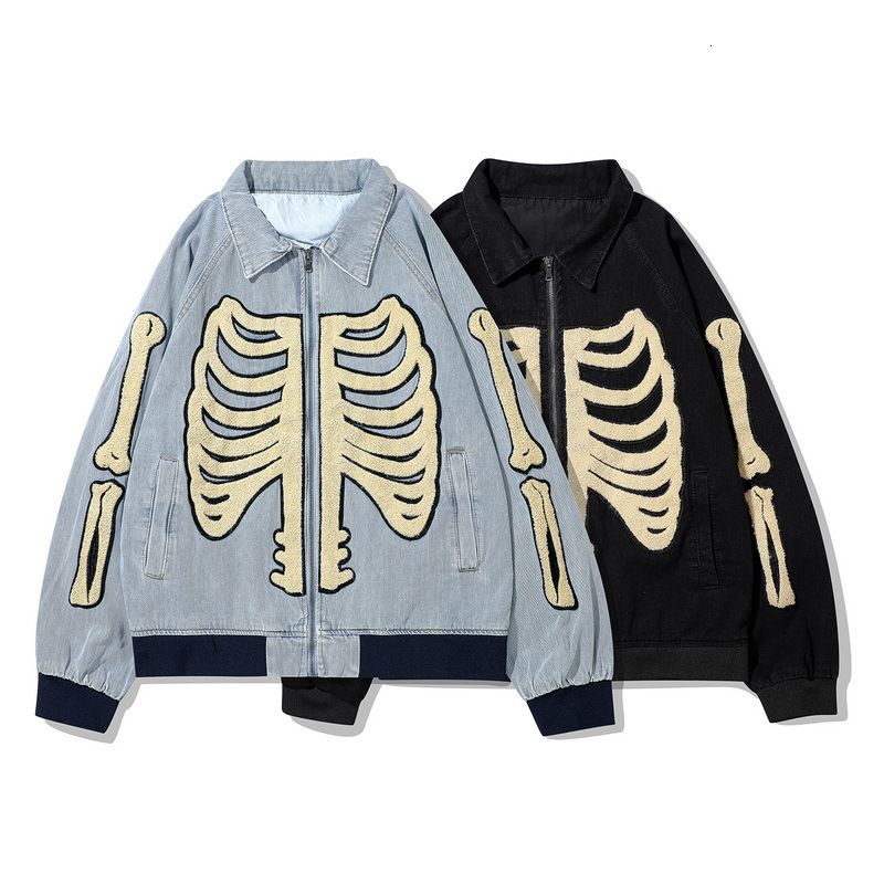skeleton baseball jacket