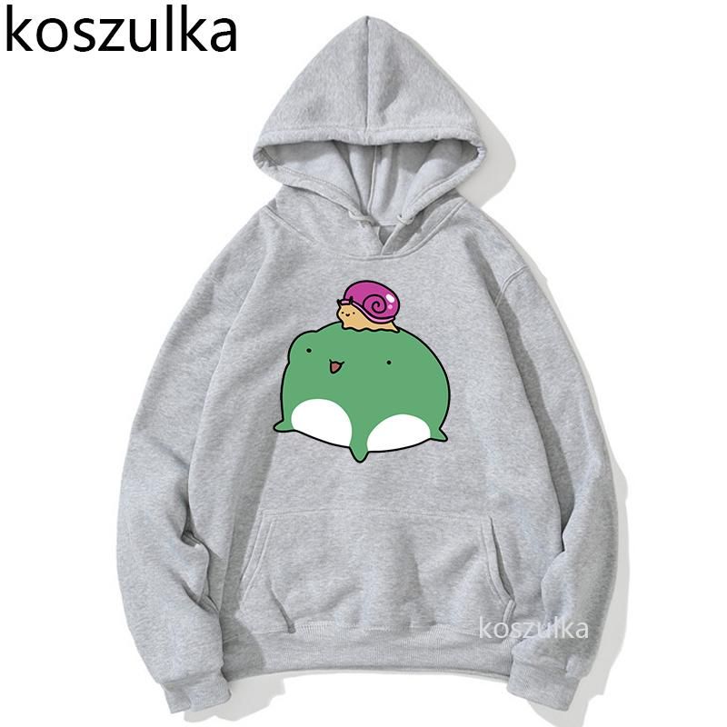 Kawaii Dibujos Frog Sudaderas con capucha Hombres Anime con capucha Hip Hop