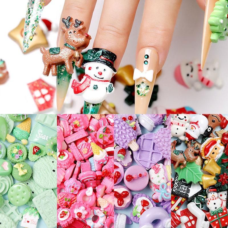 Kawaii Nail Art Charms - 3D Candy Nail Gems Manicure Art