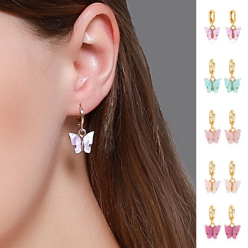 Pendientes De Mariposa Acrílicos Pendientes De Color De De Pendientes De Mariposa Acrílicos Pendientes De Color De De