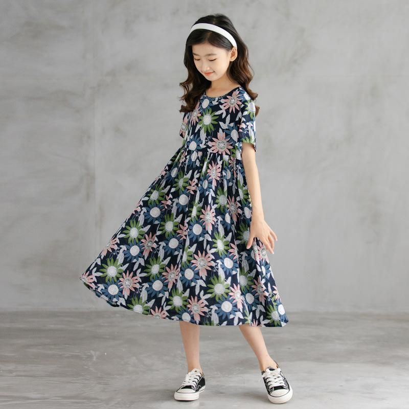 A 16 años niña vestido floral niños vestidos para niños para princesa traje