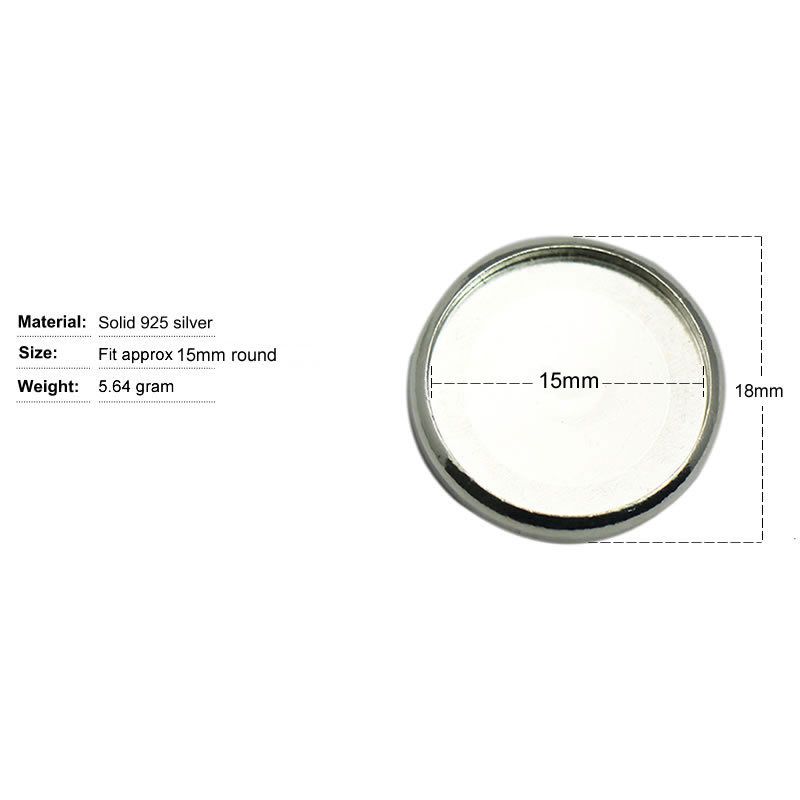 15mm zilver