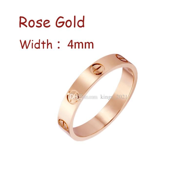 Rose Gold (4mm) -Love anello