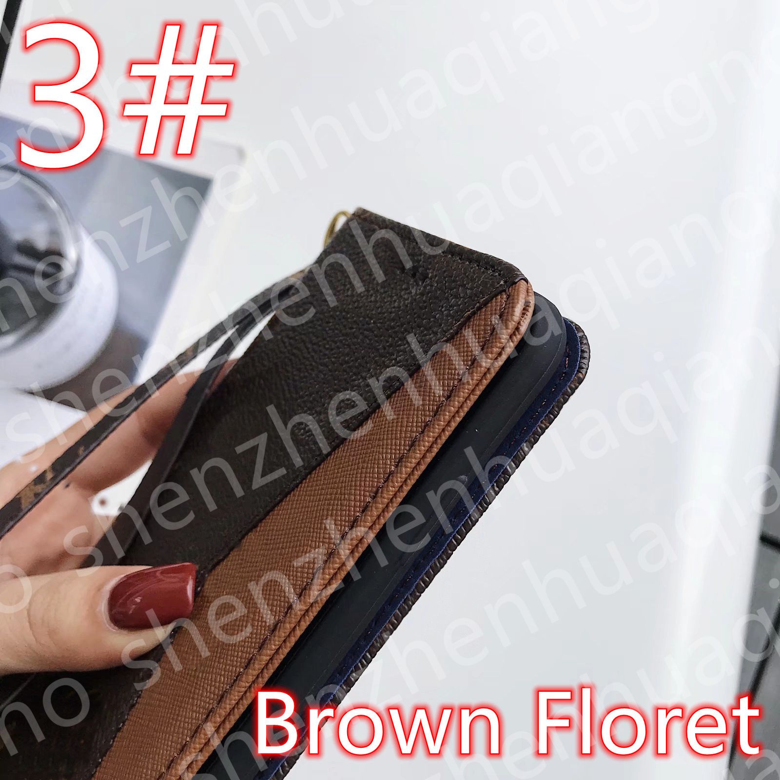 3#Brown Small Flower+LOGO