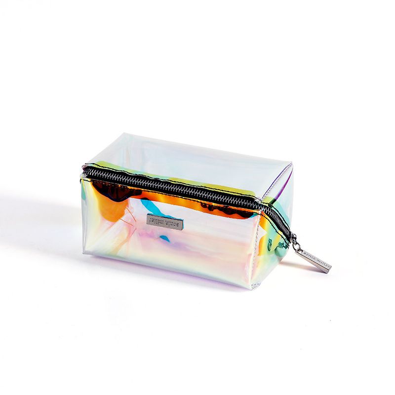HBP INS 패션 레이저 TPU 화장품 가방 다채로운 핸드 헬드 팔각형 게으른 휴대용 스토리지 화장실 가방