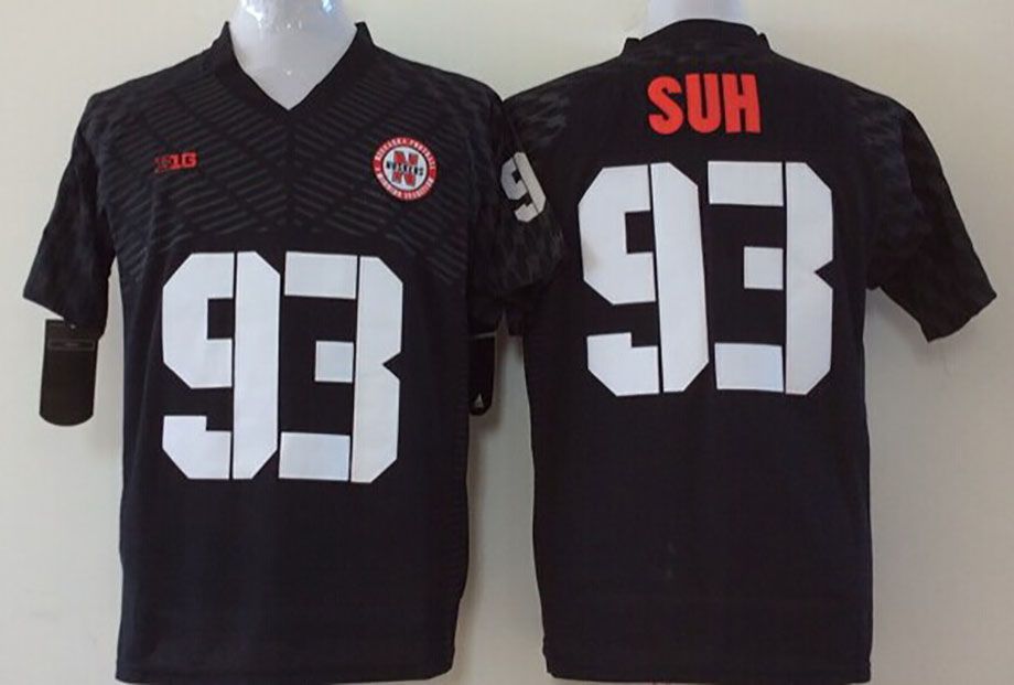 93 NDAMUKONG SUH BLACK JERSEY